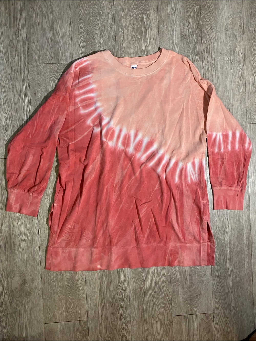 💜3/$25💜 Old Navy Peach/Salmon Tie-Dye Sweatshirt Size Large